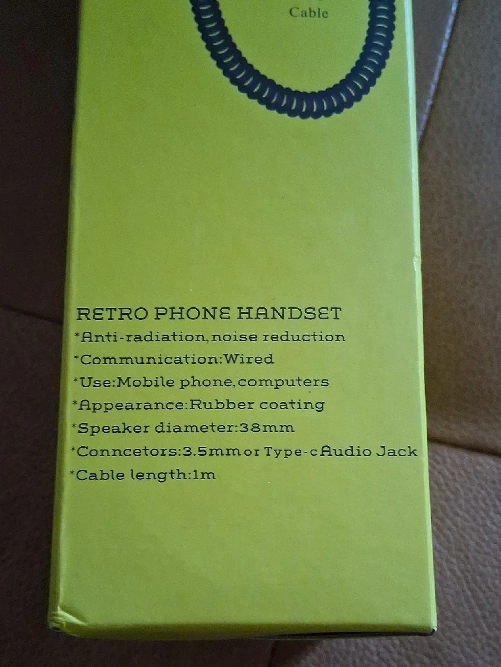 Retro Style Black Handset for Cell Phones - Compatible Mobile Handset